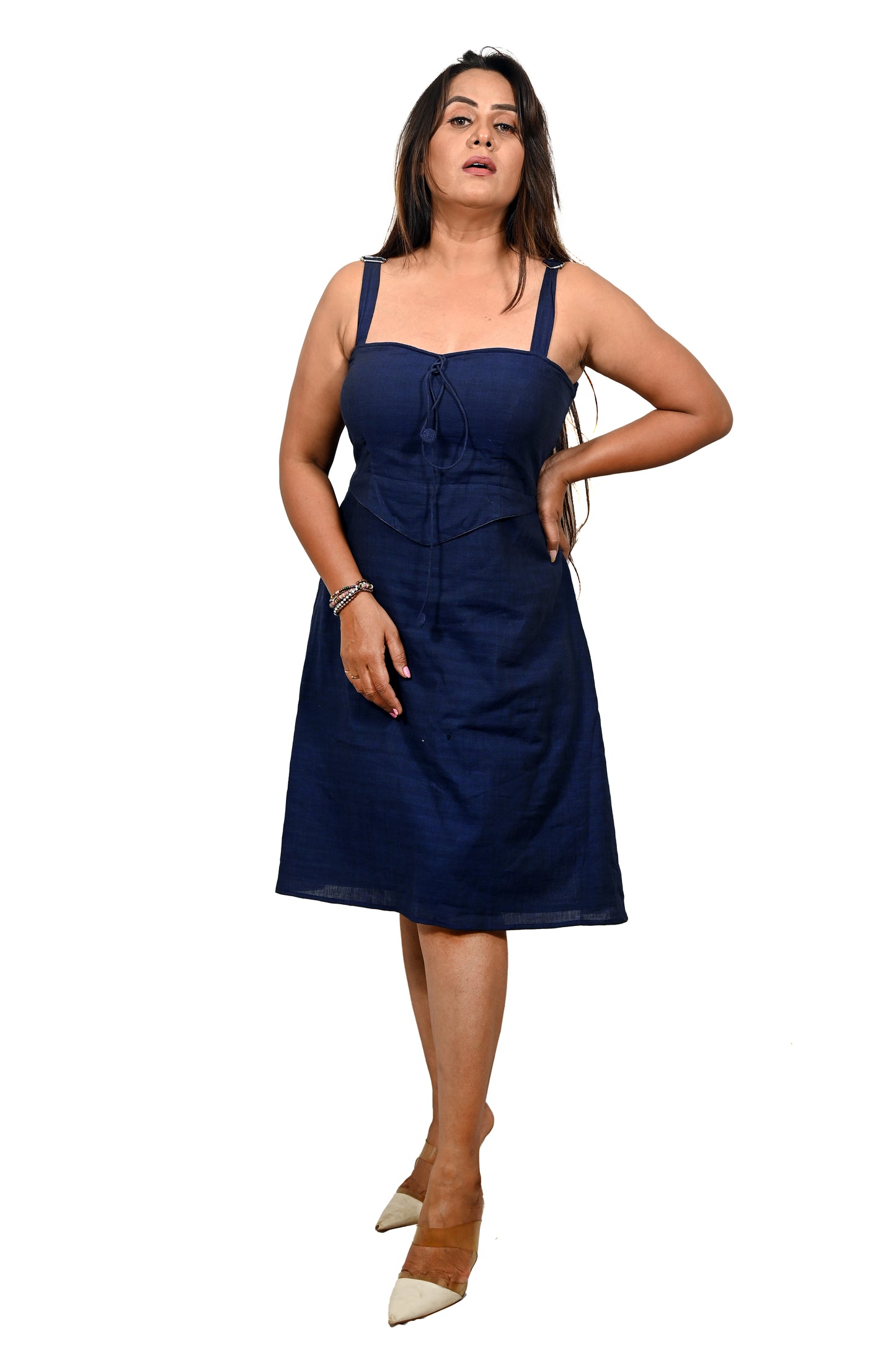 Indigo Khadi Cotton Dress