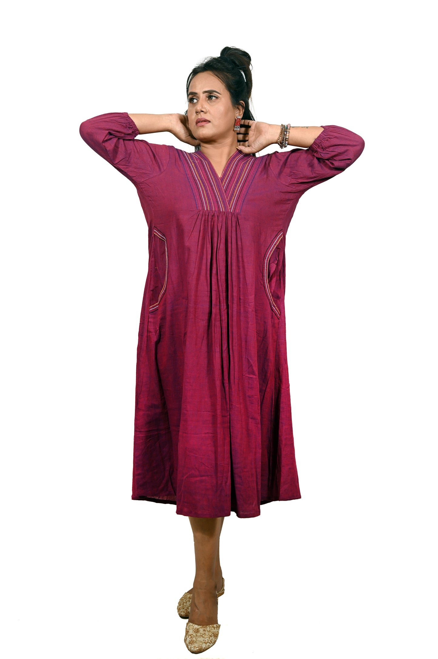 Pure Khadi Handloom Cotton Loungewear Dress