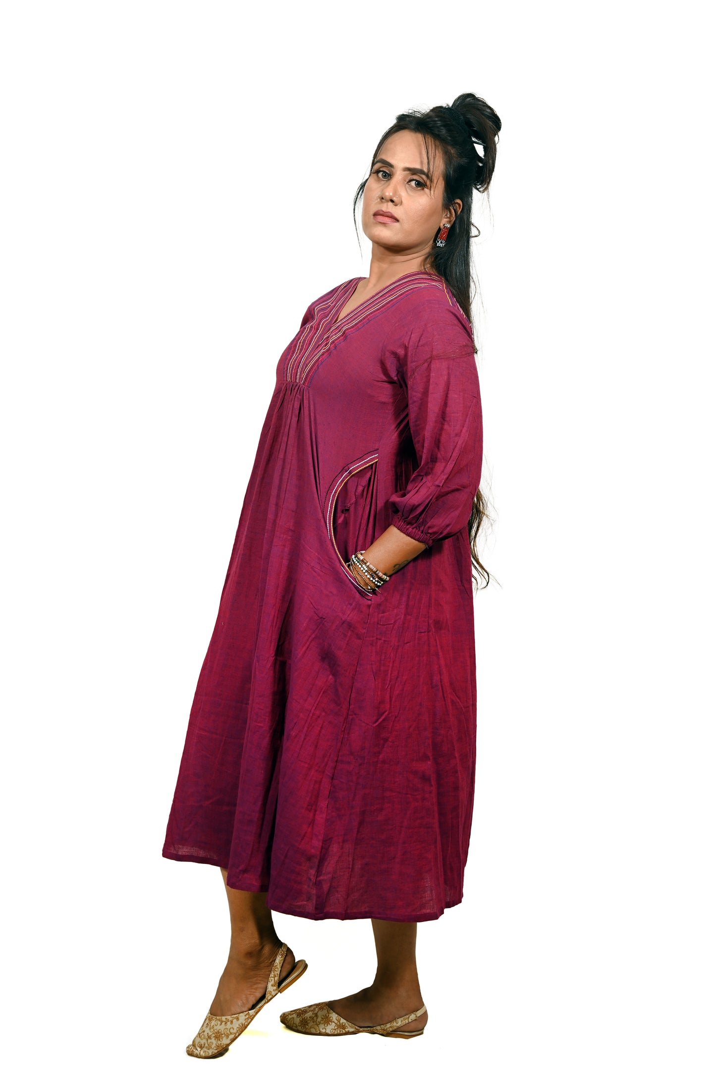 Pure Khadi Handloom Cotton Loungewear Dress